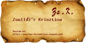 Zsellér Krisztina névjegykártya