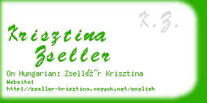 krisztina zseller business card